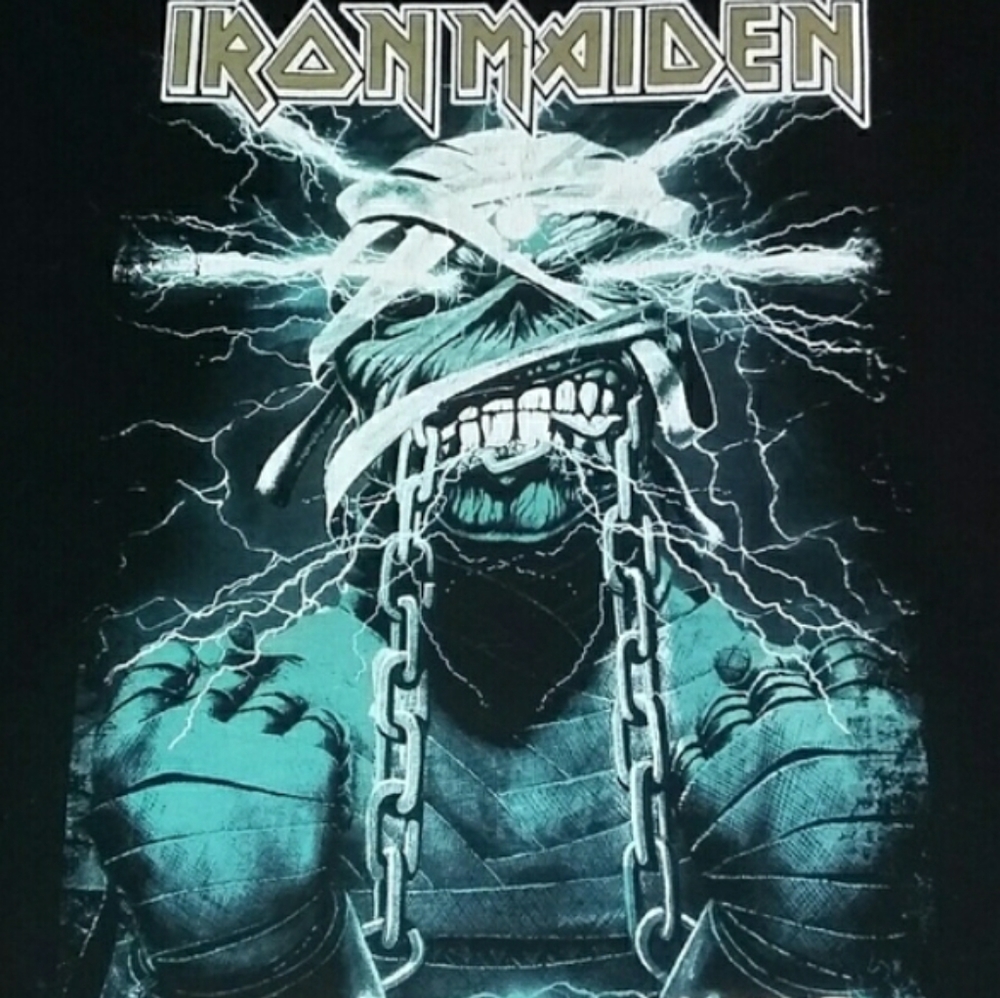 Iron Maiden Powerslave Eddie Vlag meerkleurig 100% polyester Band merch, Bands